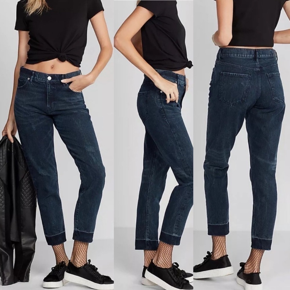 Express 100% Cotton Distressed Faded Ankle Length Jeans